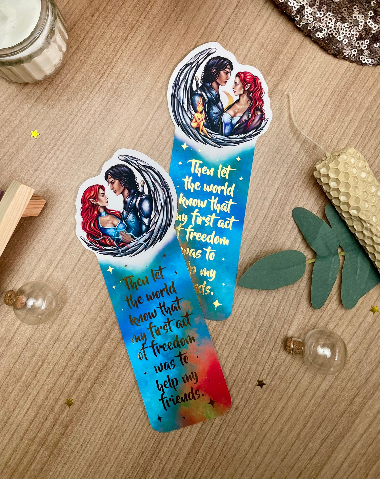 Bookmarks with foil