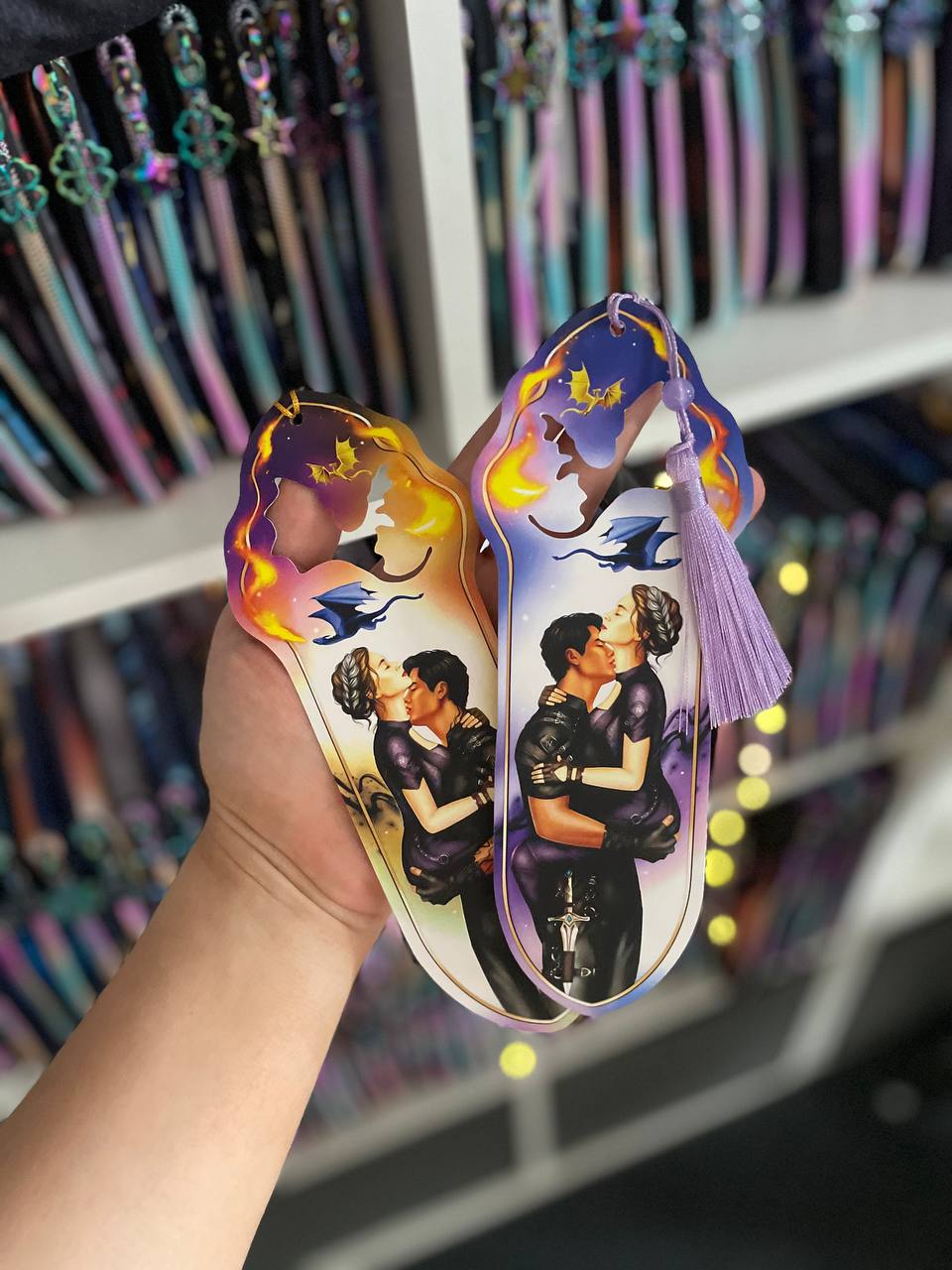 Xaden and Violet| Bookmark with a brush | Fourth wing