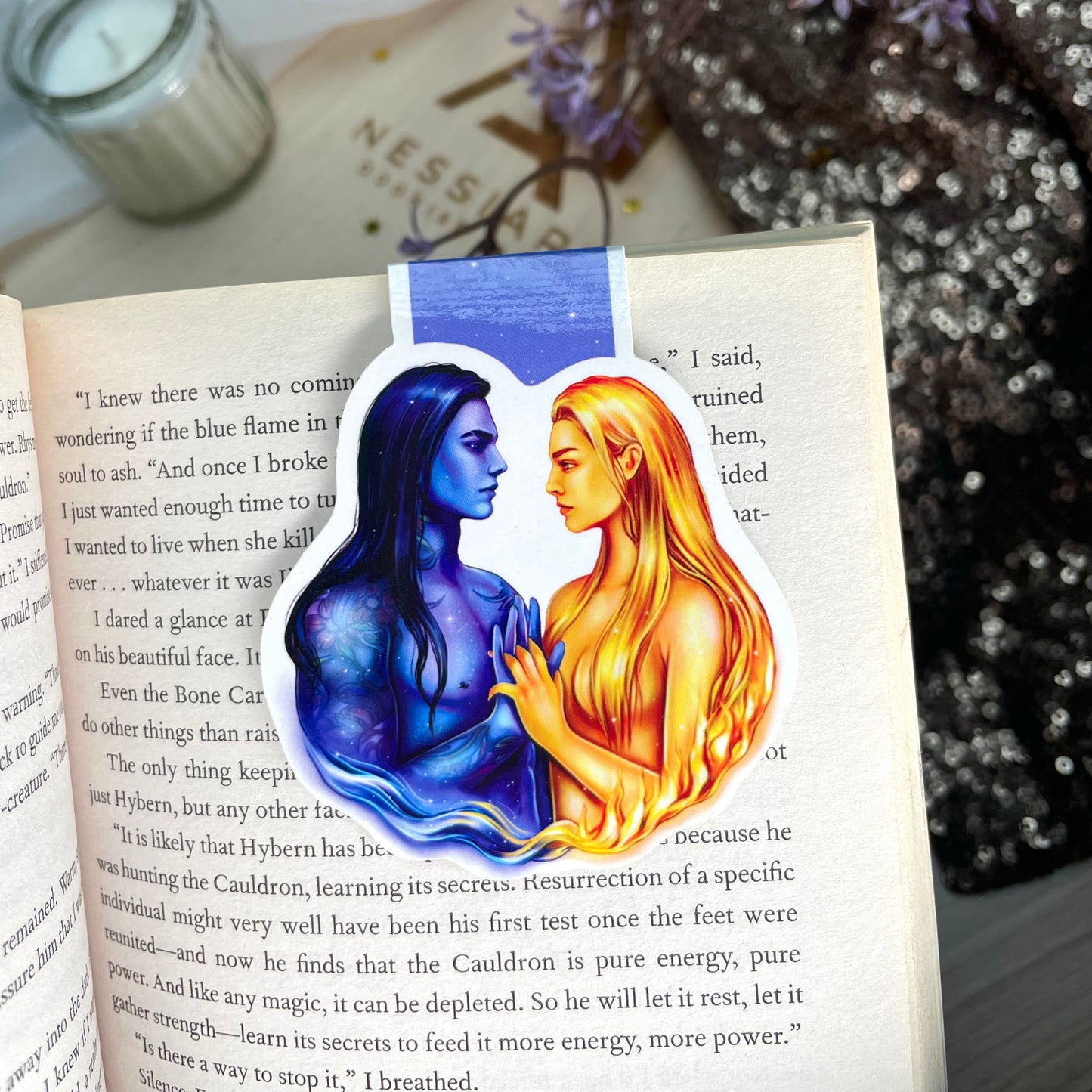 Magnetic bookmark | Ruhn and Lidia  | Crescent city| Sarah J Maas