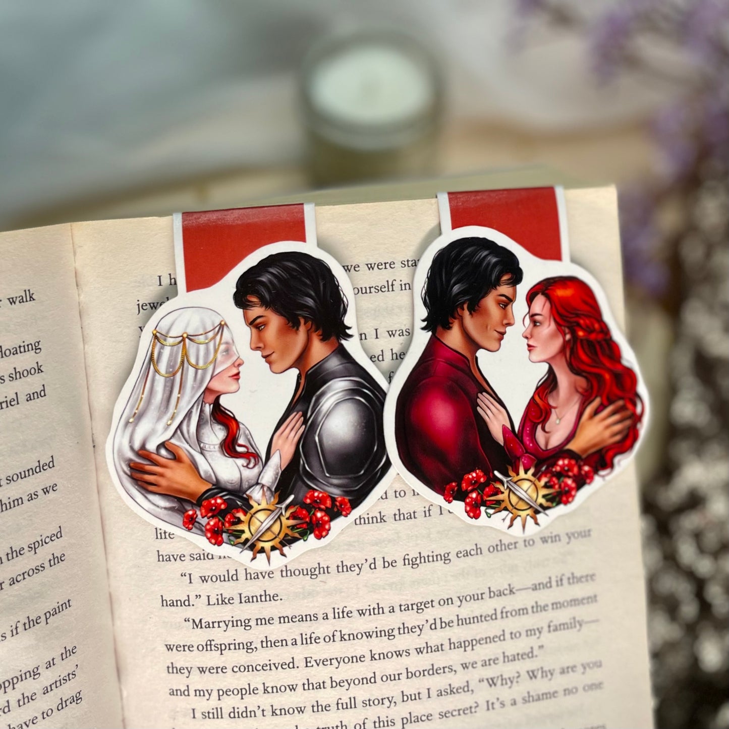 Poppy and Hawke | Magnetic bookmark | FBAA